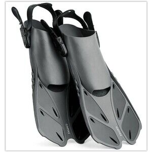 Kids Snorkel Fins, Small/Medium Black and Grey -NEW